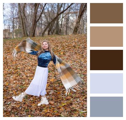 Shawl Autumn Clothes Turtleneck Woman Autumn Style Scarf Parking Space Autumn City Image